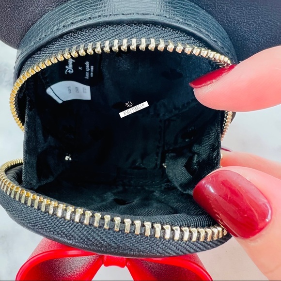 Kate Spade X Disney Minnie Mouse Tote & Coin Purse Keychain Bag Charm Set - Picture 14 of 16